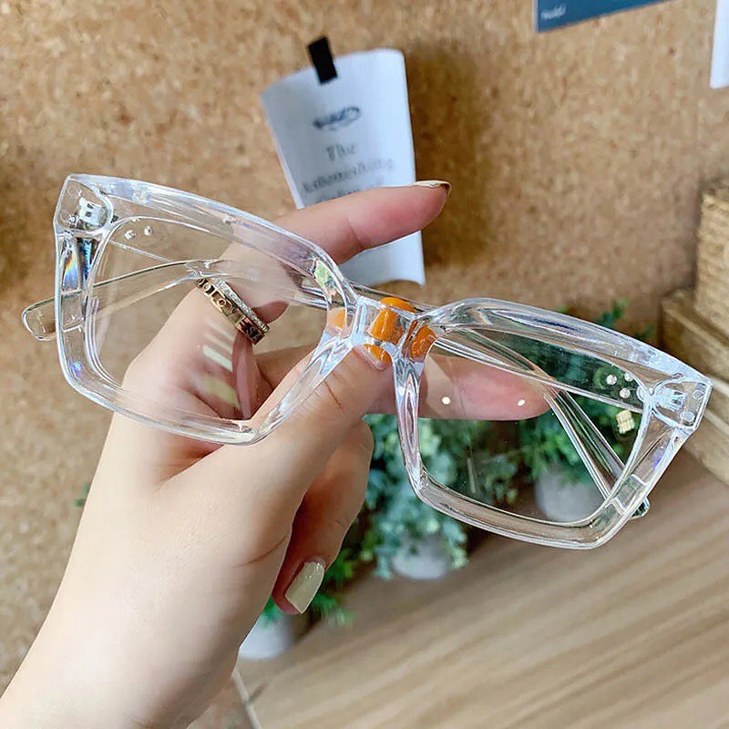 Crystal Blues - Square Clear Transparent Women’s Glasses